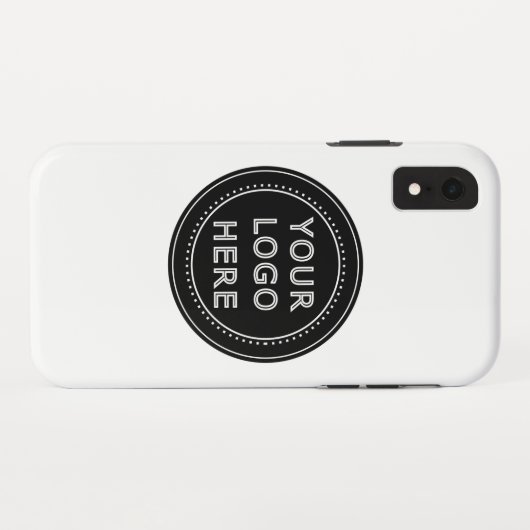 Elegante en strakke zwarte QR-code Case-Mate iPhone Case (Achterkant (horizontaal))