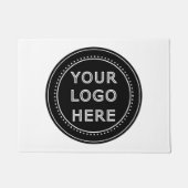 Elegante en strakke zwarte QR-code Deurmat (Voorkant)