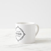 Elegante en strakke zwarte QR-code Espresso Kop (Voorkant rechts)