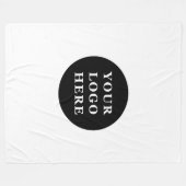 Elegante en strakke zwarte QR-code Fleece Deken (Voorkant (Horizontaal))