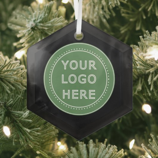 Elegante en strakke zwarte QR-code Glas Ornament (Insitu)