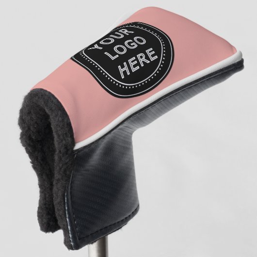 Elegante en strakke zwarte QR-code Golfheadcover (3/4 voorkant)