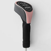 Elegante en strakke zwarte QR-code Golfheadcover (Schuin)