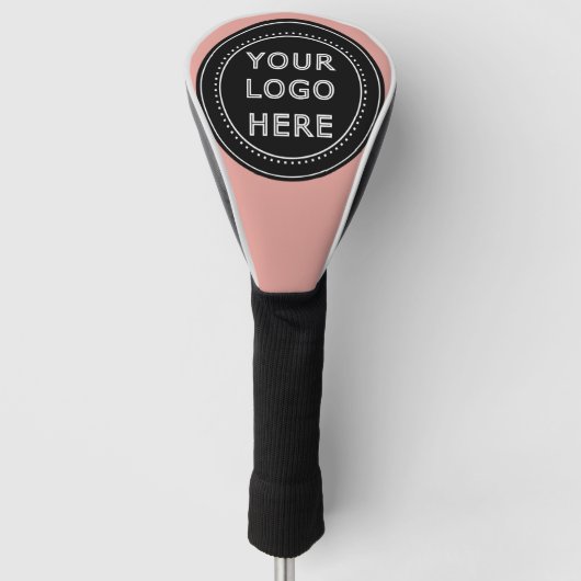 Elegante en strakke zwarte QR-code Golfheadcover (Voorkant)