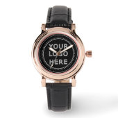 Elegante en strakke zwarte QR-code Horloge (Voorkant)
