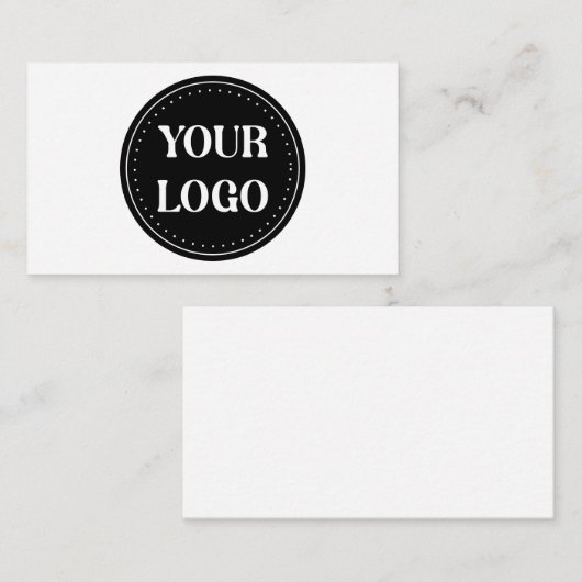 Elegante en strakke zwarte QR-code Informatiekaartje (Voorkant / Achterkant)