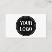 Elegante en strakke zwarte QR-code Informatiekaartje (Voorkant)