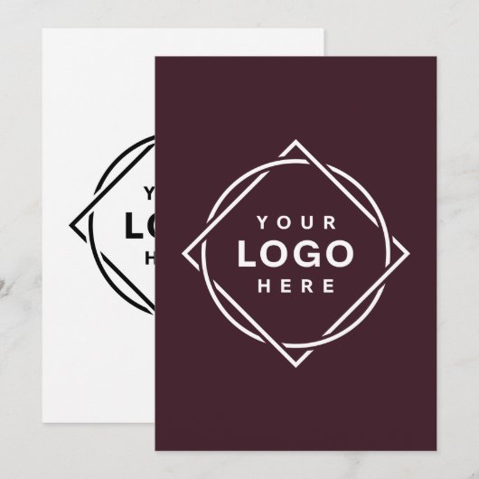 Elegante en strakke zwarte QR-code Kaart (Voorkant / Achterkant)