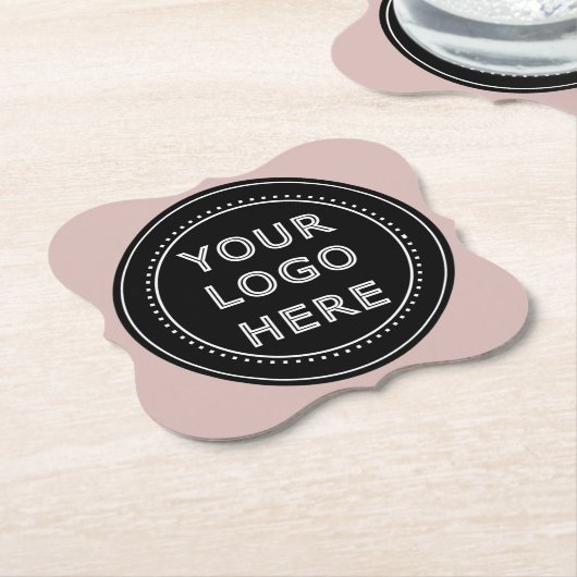 Elegante en strakke zwarte QR-code Kartonnen Onderzetters (Gekanteld)