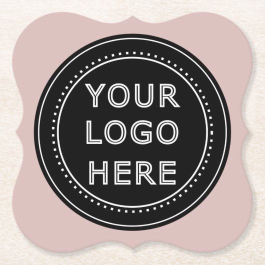 Elegante en strakke zwarte QR-code Kartonnen Onderzetters (Voorkant)