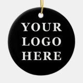 Elegante en strakke zwarte QR-code Keramisch Ornament (Voorkant)