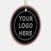 Elegante en strakke zwarte QR-code Keramisch Ornament (Rechts)