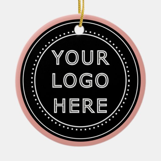 Elegante en strakke zwarte QR-code Keramisch Ornament (Voorkant)