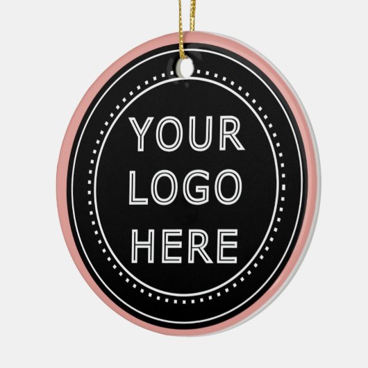 Elegante en strakke zwarte QR-code Keramisch Ornament (Links)