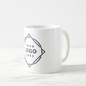 Elegante en strakke zwarte QR-code Koffiemok (Voorkant rechts)