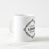 Elegante en strakke zwarte QR-code Koffiemok (Voorkant links)