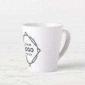 Elegante en strakke zwarte QR-code Latte Mok (Rechterhoek)