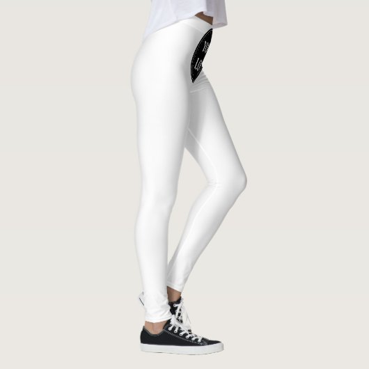 Elegante en strakke zwarte QR-code Leggings (Rechts)