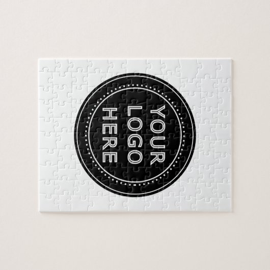 Elegante en strakke zwarte QR-code Legpuzzel (Horizontaal)