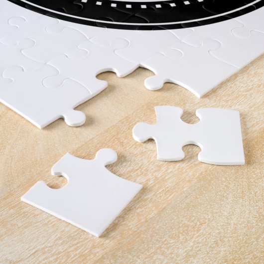 Elegante en strakke zwarte QR-code Legpuzzel (Zijkant)