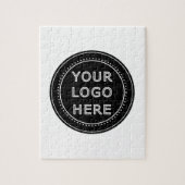 Elegante en strakke zwarte QR-code Legpuzzel (Verticaal)