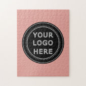 Elegante en strakke zwarte QR-code Legpuzzel (Verticaal)