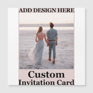 Elegante en strakke zwarte QR-code Magnetische Uitnodiging