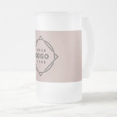 Elegante en strakke zwarte QR-code Matglas Bierpul (Voorkant rechts)