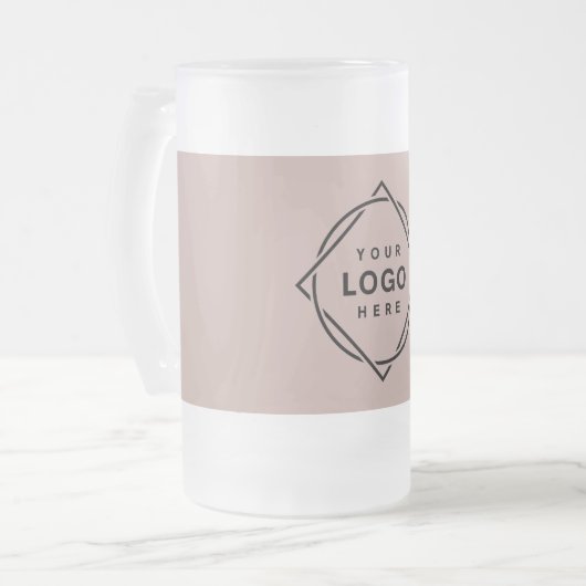 Elegante en strakke zwarte QR-code Matglas Bierpul (Voorkant links)