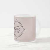 Elegante en strakke zwarte QR-code Matglas Koffiemok (Voorkant rechts)