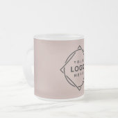 Elegante en strakke zwarte QR-code Matglas Koffiemok (Voorkant links)