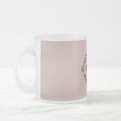 Elegante en strakke zwarte QR-code Matglas Koffiemok (Links)