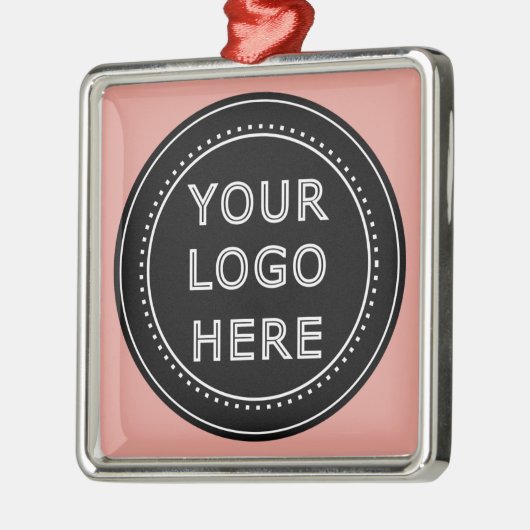 Elegante en strakke zwarte QR-code Metalen Ornament (Links)