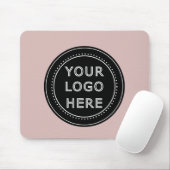 Elegante en strakke zwarte QR-code Muismat (Met muis)