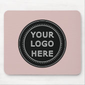 Elegante en strakke zwarte QR-code Muismat (Voorkant)