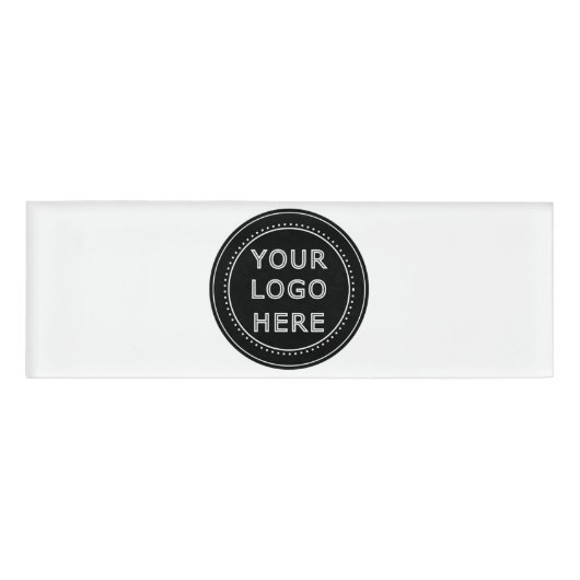 Elegante en strakke zwarte QR-code Naambadge (Voorkant)
