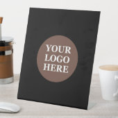 Elegante en strakke zwarte QR-code Reclamebord Met Voetstuk (Insitu)