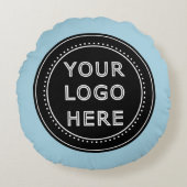 Elegante en strakke zwarte QR-code Rond Kussen (Voorkant)