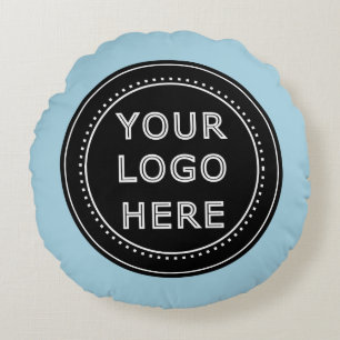 Elegante en strakke zwarte QR-code Rond Kussen