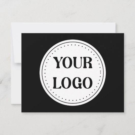 Elegante en strakke zwarte QR-code Save The Date (Voorkant)