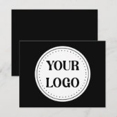 Elegante en strakke zwarte QR-code Save The Date (Voorkant / Achterkant)