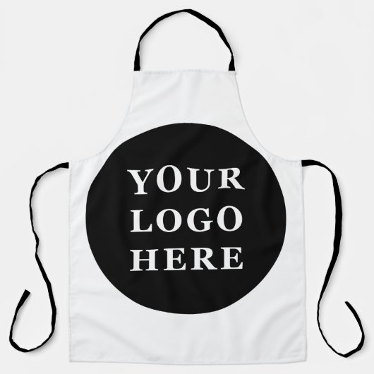 Elegante en strakke zwarte QR-code Schort (Voorkant)