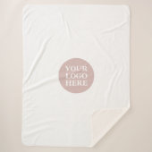 Elegante en strakke zwarte QR-code Sherpa Deken (Voorkant)