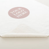 Elegante en strakke zwarte QR-code Sherpa Deken (3/4)