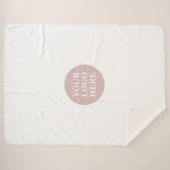 Elegante en strakke zwarte QR-code Sherpa Deken (Voorkant (horizontaal))