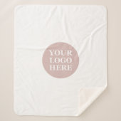 Elegante en strakke zwarte QR-code Sherpa Deken (Voorkant)