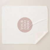 Elegante en strakke zwarte QR-code Sherpa Deken (Voorkant (horizontaal))