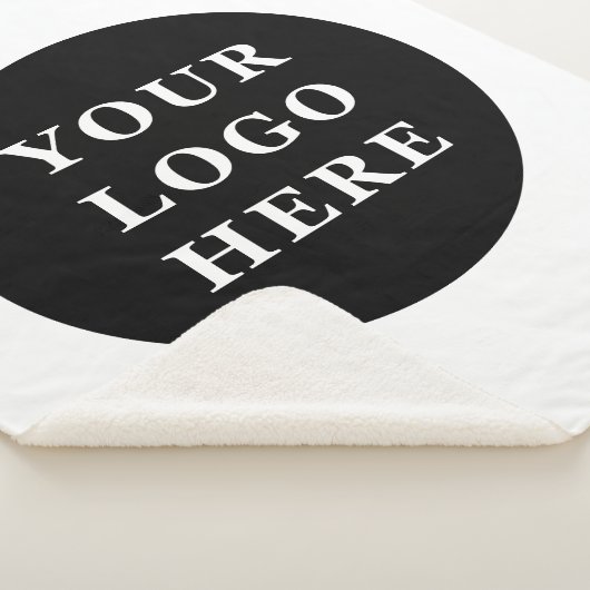 Elegante en strakke zwarte QR-code Sherpa Deken (3/4)