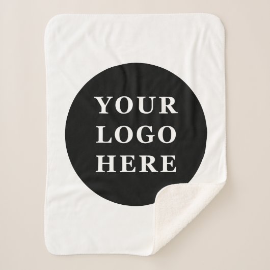 Elegante en strakke zwarte QR-code Sherpa Deken (Voorkant)