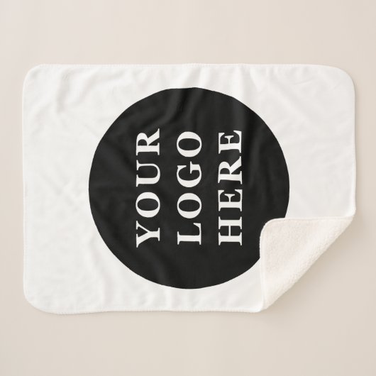 Elegante en strakke zwarte QR-code Sherpa Deken (Voorkant (horizontaal))